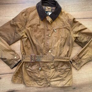 Barbour Tan Utility Jacket with Belt